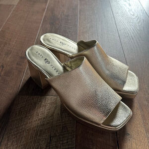 Katy Perry Gold The Surprise Slide Mules Size 13